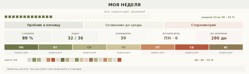 Планер в палитре «Хаки»